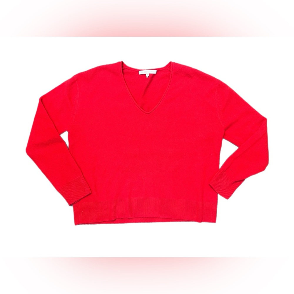 Naked cashmere red v neck cashmere sweater size medium